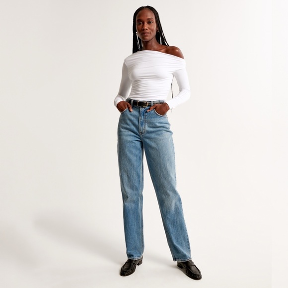 Abercrombie & Fitch Denim - curve love ultra high-rise 90s straight jean